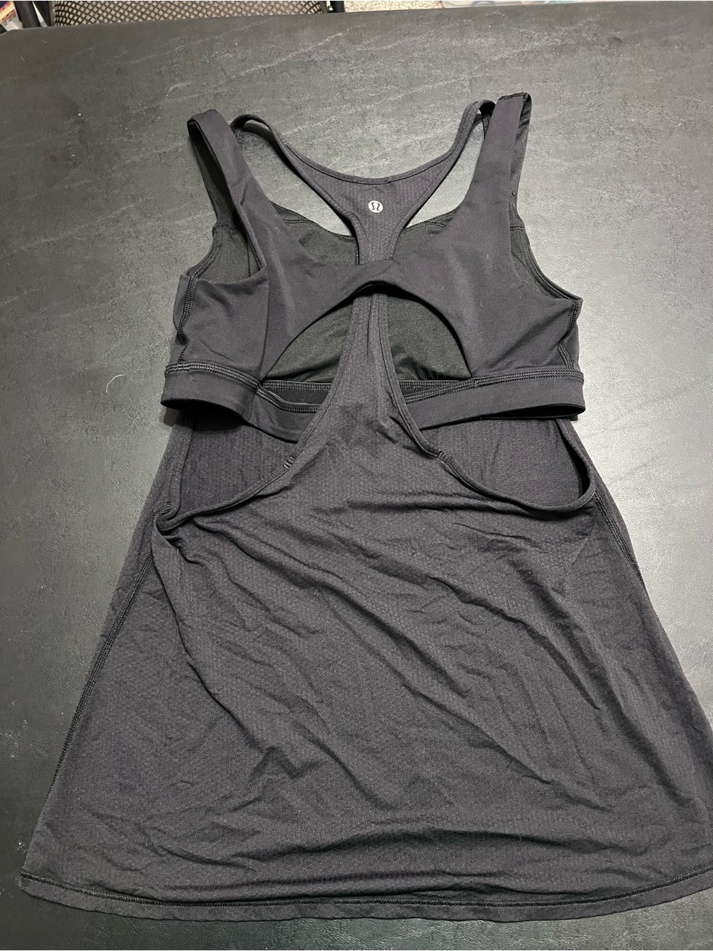 lululemon athletica Black Racerback Tank with Built-In Shelf Bra